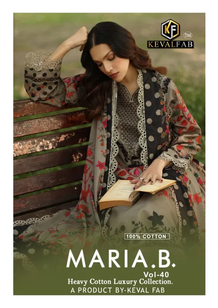 Maria B Vol 40 By Keval Cotton Printed Wholesale Karachi Dress Material In India